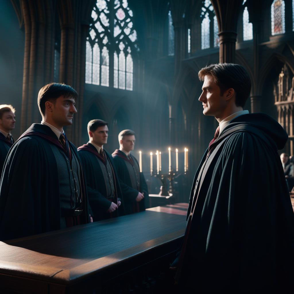  A lesson on 3D modeling in Hogwarts. hyperrealistic, full body, detailed clothing, highly detailed, cinematic lighting, stunningly beautiful, intricate, sharp focus, f/1. 8, 85mm, (centered image composition), (professionally color graded), ((bright soft diffused light)), volumetric fog, trending on instagram, trending on tumblr, HDR 4K, 8K