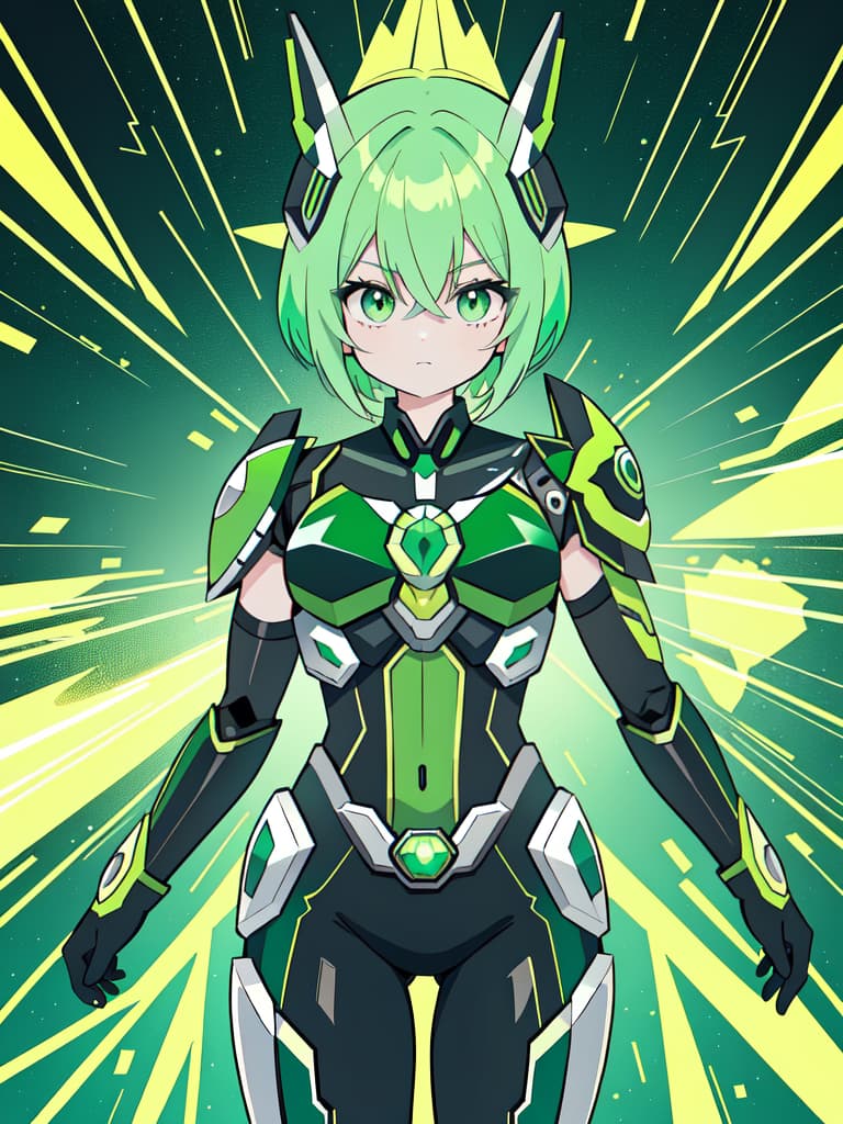  Green hair character that makes a transformation pose of Kamen Rider, masterpiece, best quality,8k,ultra detailed,high resolution,an extremely delicate and beautiful,hyper detail