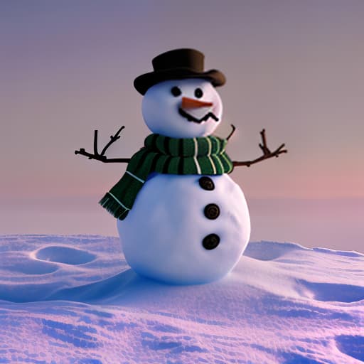 redshift style Snowman running