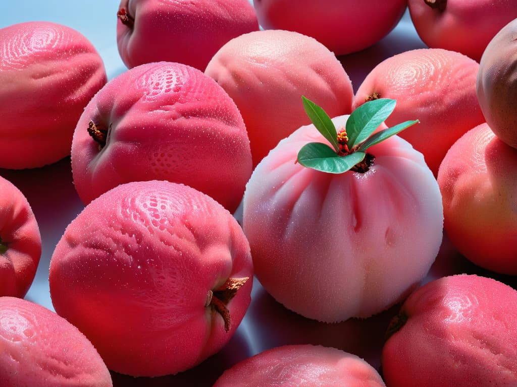  A closeup, ultradetailed image of a perfectly ripe guava split in half, showcasing its vibrant pink flesh dotted with tiny seeds, set against a clean, white background to highlight its natural beauty and exotic allure. hyperrealistic, full body, detailed clothing, highly detailed, cinematic lighting, stunningly beautiful, intricate, sharp focus, f/1. 8, 85mm, (centered image composition), (professionally color graded), ((bright soft diffused light)), volumetric fog, trending on instagram, trending on tumblr, HDR 4K, 8K