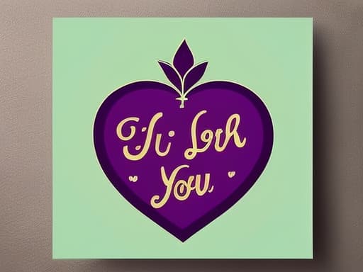  printdesign, in PrintDesign Style, write the text I love you and purple many times a black background with the heart in the centre of the frame that has text inside in white colour 'Eshaal Haider', close up