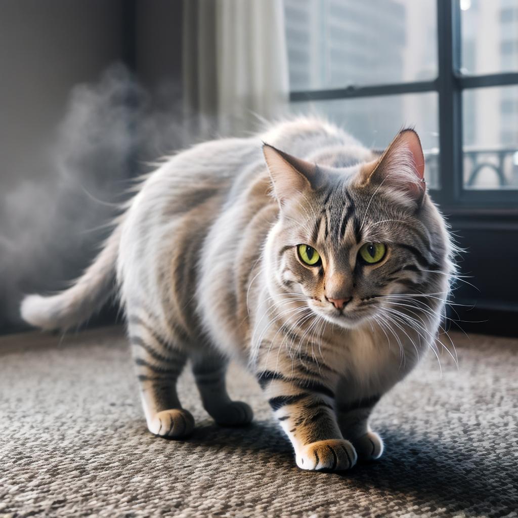  @PB_ImgGenBot Cat hyperrealistic, full body, detailed clothing, highly detailed, cinematic lighting, stunningly beautiful, intricate, sharp focus, f/1. 8, 85mm, (centered image composition), (professionally color graded), ((bright soft diffused light)), volumetric fog, trending on instagram, trending on tumblr, HDR 4K, 8K