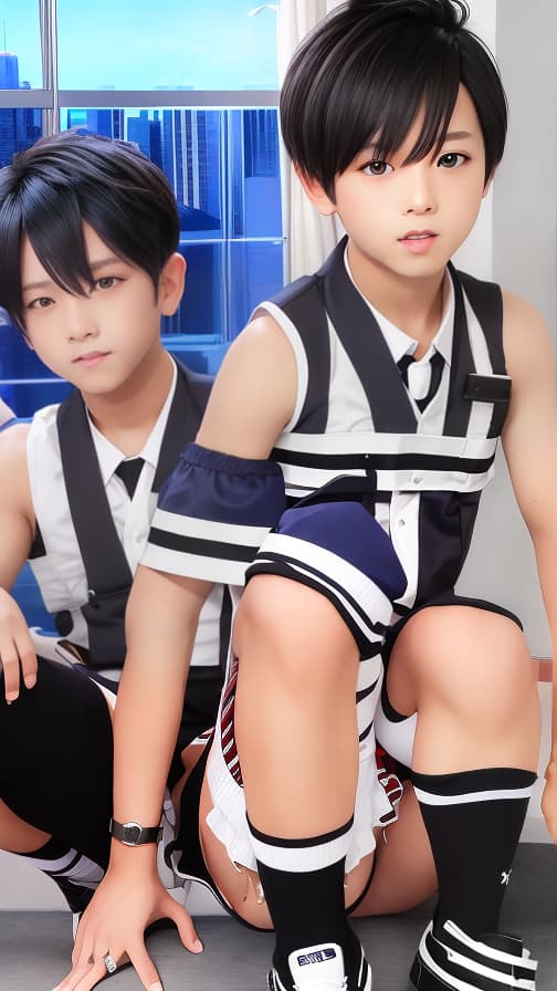  Elementary high socks hot pants boys sleeveless love hotel boys