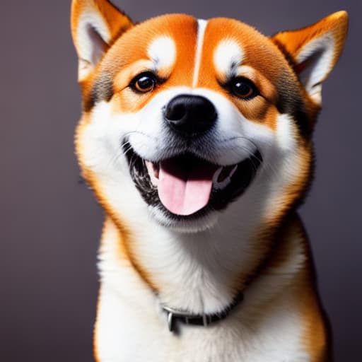modelshoot style shiba dog opened mouth and it suck green toad