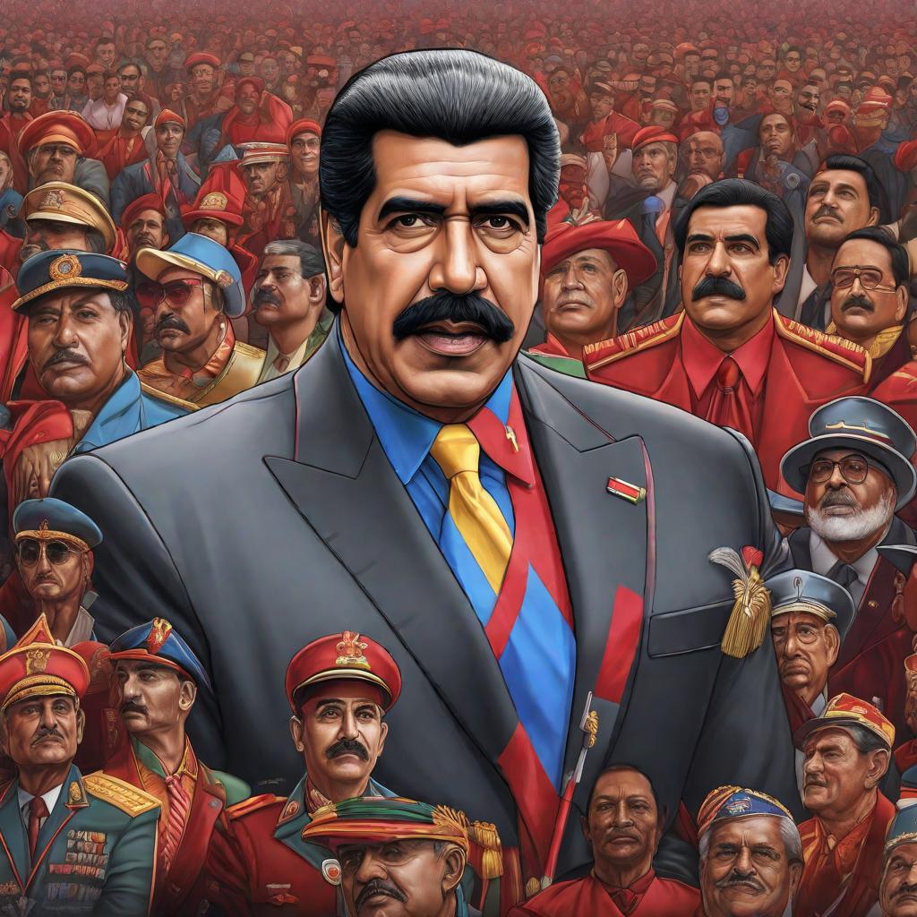  Maduro gana o pierde las elecciones año 2024 hyperrealistic, full body, detailed clothing, highly detailed, cinematic lighting, stunningly beautiful, intricate, sharp focus, f/1. 8, 85mm, (centered image composition), (professionally color graded), ((bright soft diffused light)), volumetric fog, trending on instagram, trending on tumblr, HDR 4K, 8K