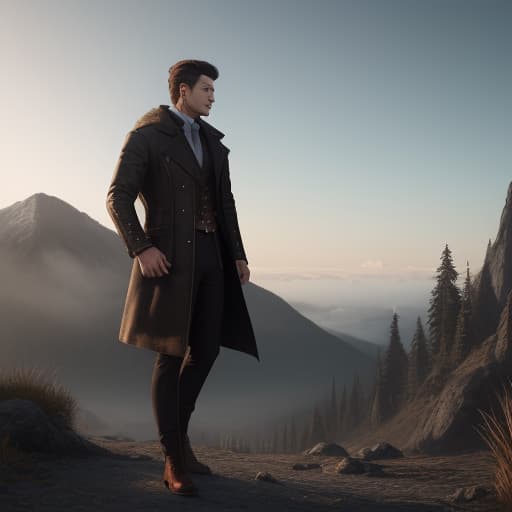  A boy alnoe beautiful mountain 

. hyperrealistic, full body, detailed clothing, highly detailed, cinematic lighting, stunningly beautiful, intricate, sharp focus, f/1. 8, 85mm, (centered image composition), (professionally color graded), ((bright soft diffused light)), volumetric fog, trending on instagram, trending on tumblr, HDR 4K, 8K