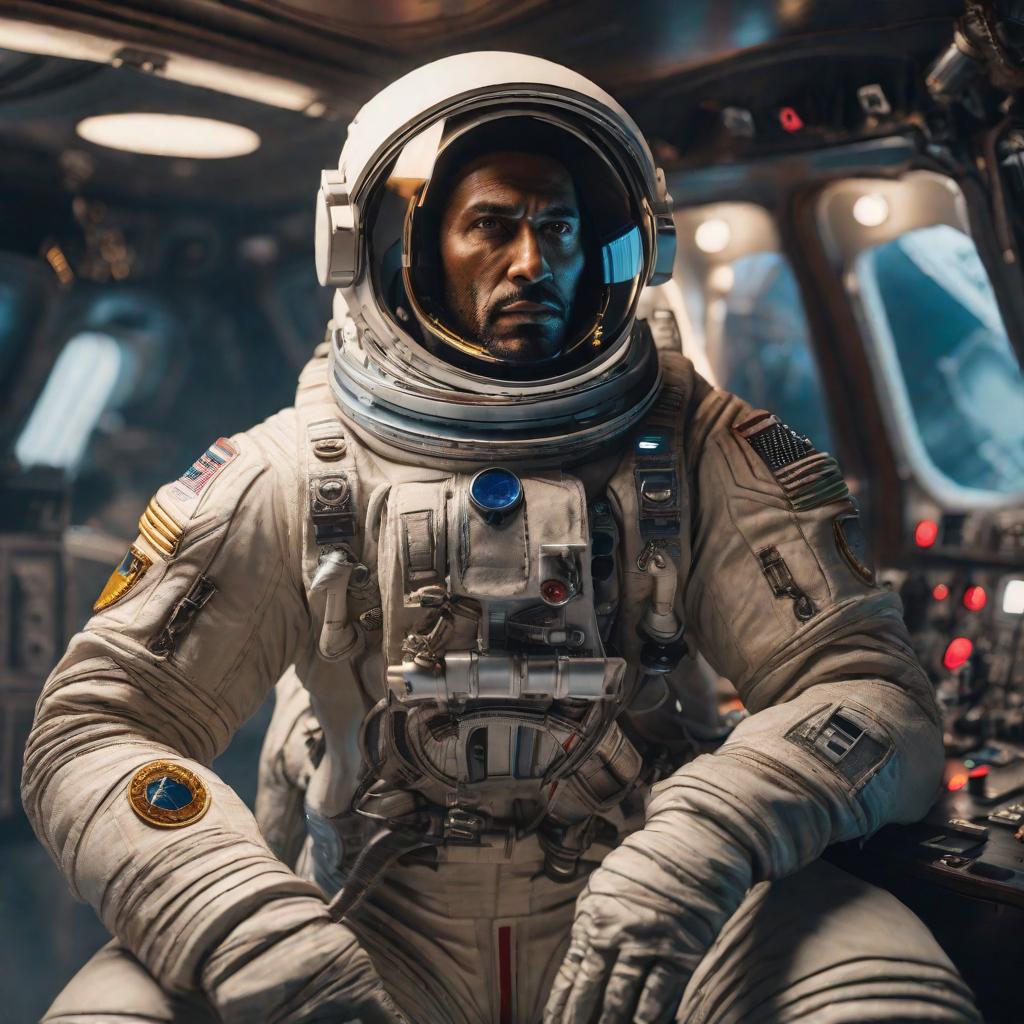  Faraon con traje de astronauta hyperrealistic, full body, detailed clothing, highly detailed, cinematic lighting, stunningly beautiful, intricate, sharp focus, f/1. 8, 85mm, (centered image composition), (professionally color graded), ((bright soft diffused light)), volumetric fog, trending on instagram, trending on tumblr, HDR 4K, 8K