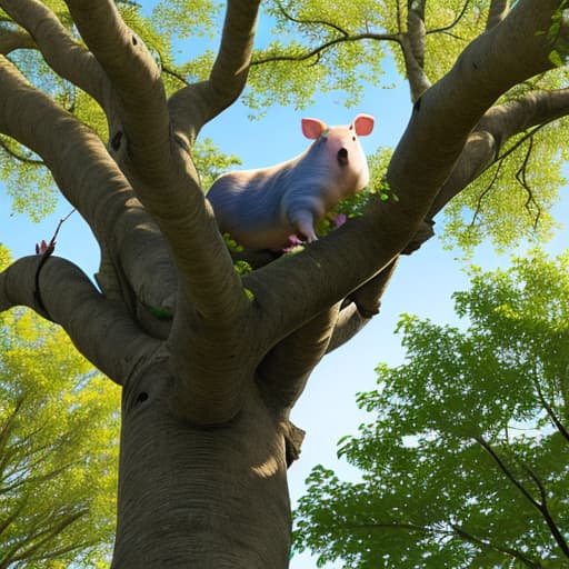  Draw a sow in a tree,