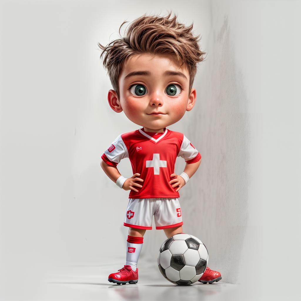  football BOY Switzerland, RAW Photo, enhanced details, best quality, ultrahigh resolution, highly detailed, (sharp focus), masterpiece, (centered image composition), (professionally color graded), ((bright soft diffused light)), trending on instagram, trending on tumblr, HDR 4K