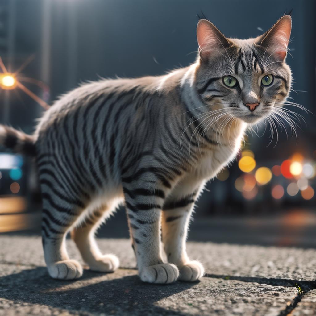  @PB_ImgGenBot Cat hyperrealistic, full body, detailed clothing, highly detailed, cinematic lighting, stunningly beautiful, intricate, sharp focus, f/1. 8, 85mm, (centered image composition), (professionally color graded), ((bright soft diffused light)), volumetric fog, trending on instagram, trending on tumblr, HDR 4K, 8K