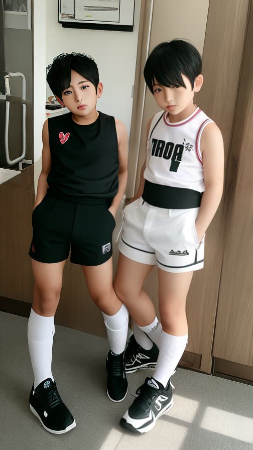  Elementary high socks hot pants boys sleeveless love hotel boys