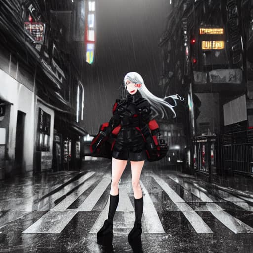  chica anime bajo la lluvia del infierno hyperrealistic, full body, detailed clothing, highly detailed, cinematic lighting, stunningly beautiful, intricate, sharp focus, f/1. 8, 85mm, (centered image composition), (professionally color graded), ((bright soft diffused light)), volumetric fog, trending on instagram, trending on tumblr, HDR 4K, 8K