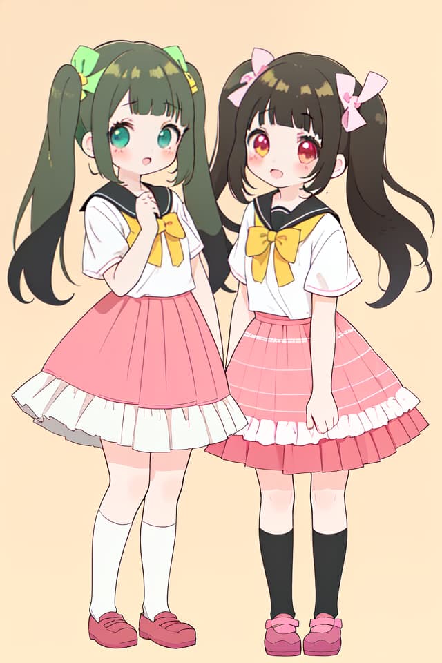  Twin tails, girls, menhera, mine