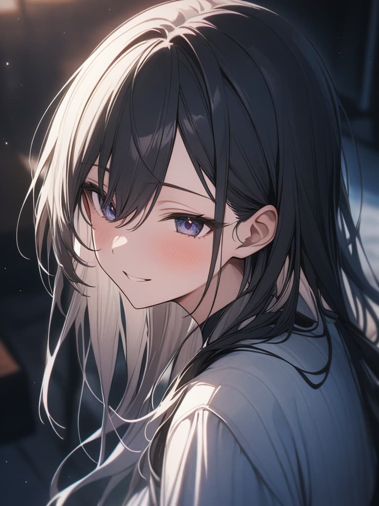  Girl, long hair, black hair, laughter, masterpiece, best quality,8k,ultra detailed,high resolution,an extremely delicate and beautiful,hyper detail