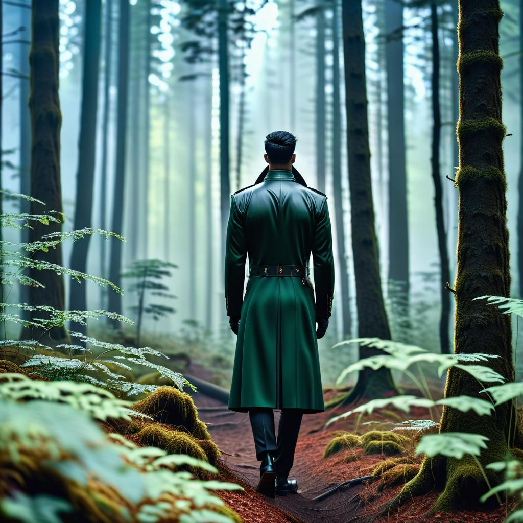  public in the forest hyperrealistic, full body, detailed clothing, highly detailed, cinematic lighting, stunningly beautiful, intricate, sharp focus, f/1. 8, 85mm, (centered image composition), (professionally color graded), ((bright soft diffused light)), volumetric fog, trending on instagram, trending on tumblr, HDR 4K, 8K