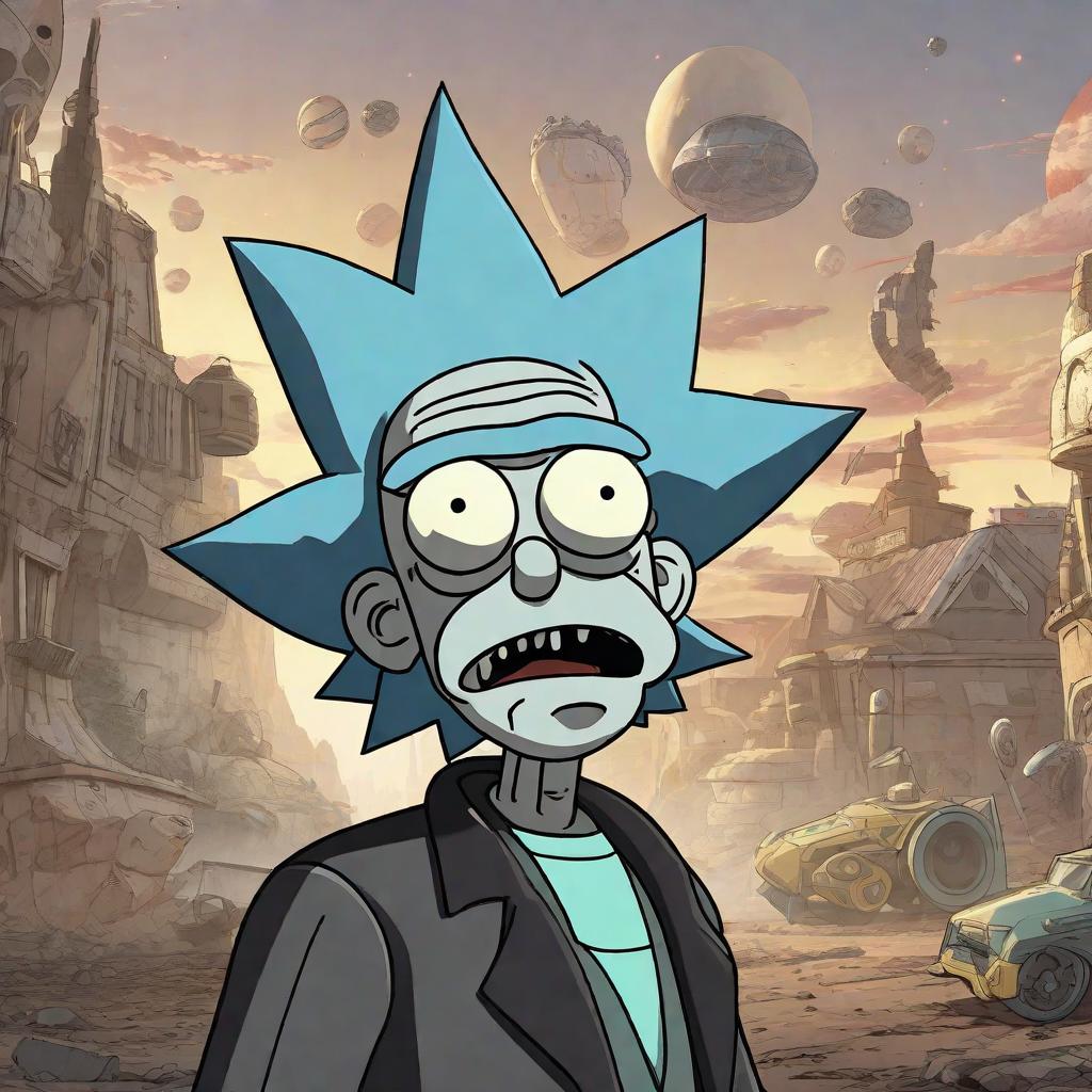  masterpiece, best quality, Best Quality, Masterpiece, 8k resolution,high resolution concept art of a black rick