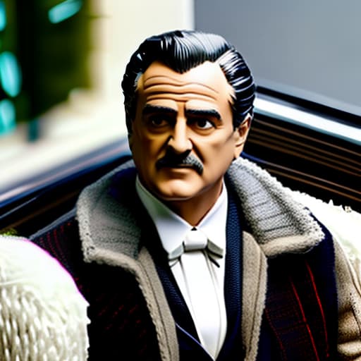 wa-vy style Vito corleone hyperrealistic, full body, detailed clothing, highly detailed, cinematic lighting, stunningly beautiful, intricate, sharp focus, f/1. 8, 85mm, (centered image composition), (professionally color graded), ((bright soft diffused light)), volumetric fog, trending on instagram, trending on tumblr, HDR 4K, 8K