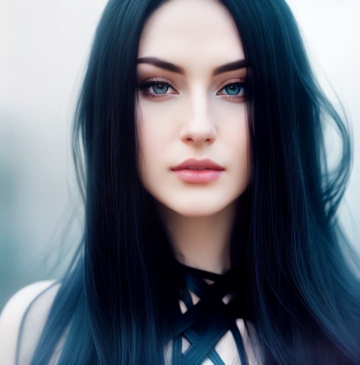  Beautiful woman long black hair pale smooth skin superhero, hyperrealistic, full body, highly detailed, cinematic lighting, intricate, sharp focus, f/1. 8, 85mm, (centered image composition), (professionally color graded), ((bright soft diffused light)), volumetric fog, trending on instagram, HDR 4K, 8K