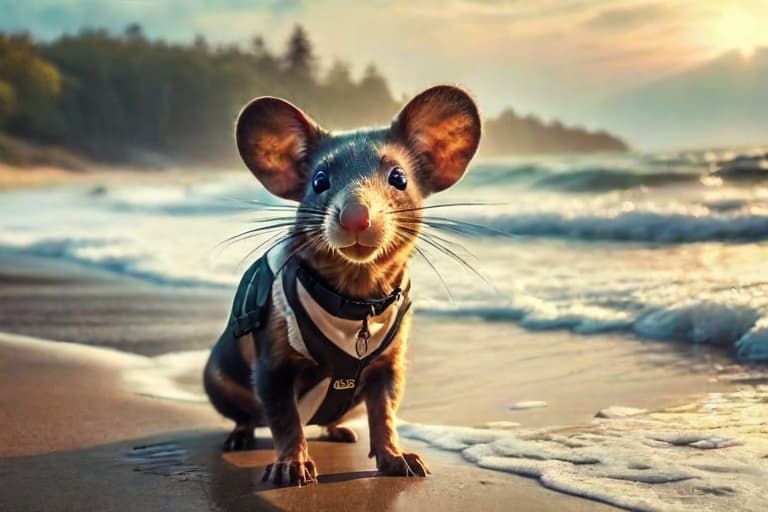  Rat on a beach playing the guitar hyperrealistic, full body, detailed clothing, highly detailed, cinematic lighting, stunningly beautiful, intricate, sharp focus, f/1. 8, 85mm, (centered image composition), (professionally color graded), ((bright soft diffused light)), volumetric fog, trending on instagram, trending on tumblr, HDR 4K, 8K