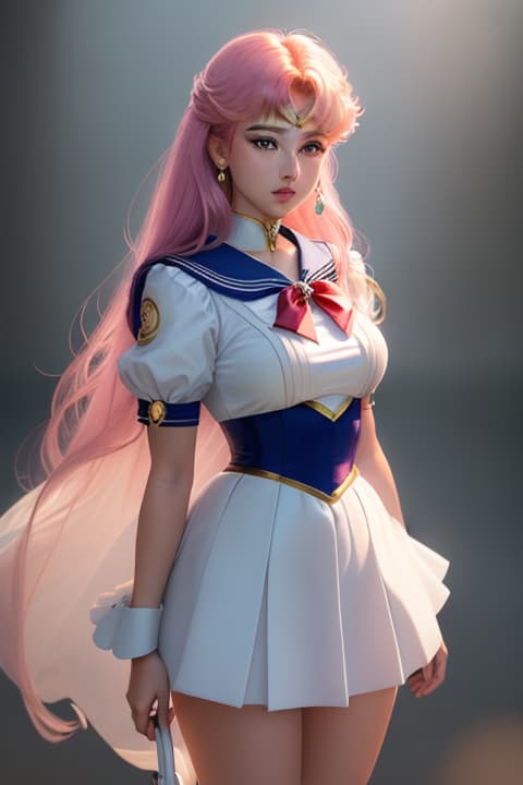  beautiful  sailor moon,, 1, , detailed eyes, hyperrealistic, full body, highly detailed, cinematic lighting, intricate, sharp focus, f/1. 8, 85mm, (centered image composition), (professionally color graded), ((bright soft diffused light)), volumetric fog, trending on instagram, HDR 4K, 8K