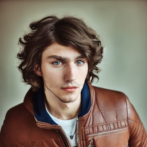 portrait+ style Russian queer impression actor brunette hunk dude face