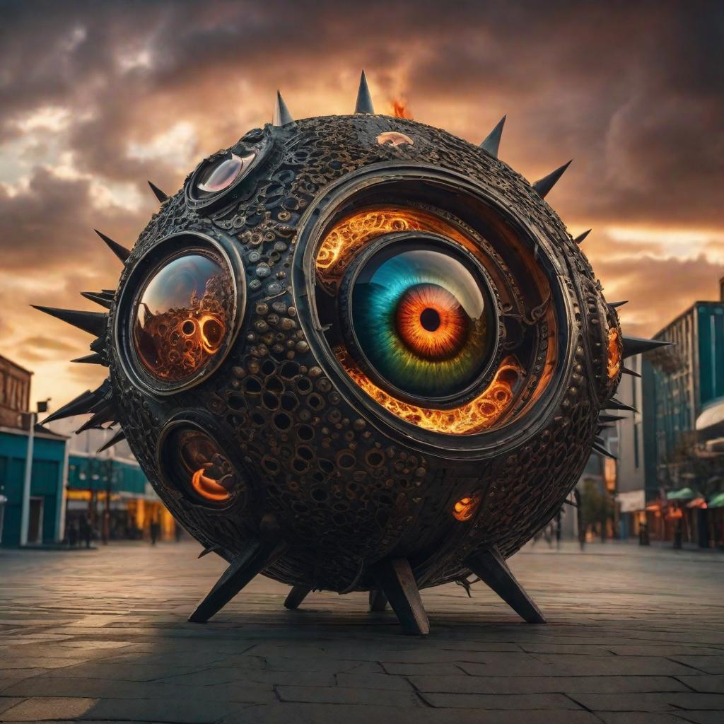  ultimate eyeball giant eyeball creature vision unify matrix spectrum vivid retna explosion hyperrealistic, full body, detailed clothing, highly detailed, cinematic lighting, stunningly beautiful, intricate, sharp focus, f/1. 8, 85mm, (centered image composition), (professionally color graded), ((bright soft diffused light)), volumetric fog, trending on instagram, trending on tumblr, HDR 4K, 8K