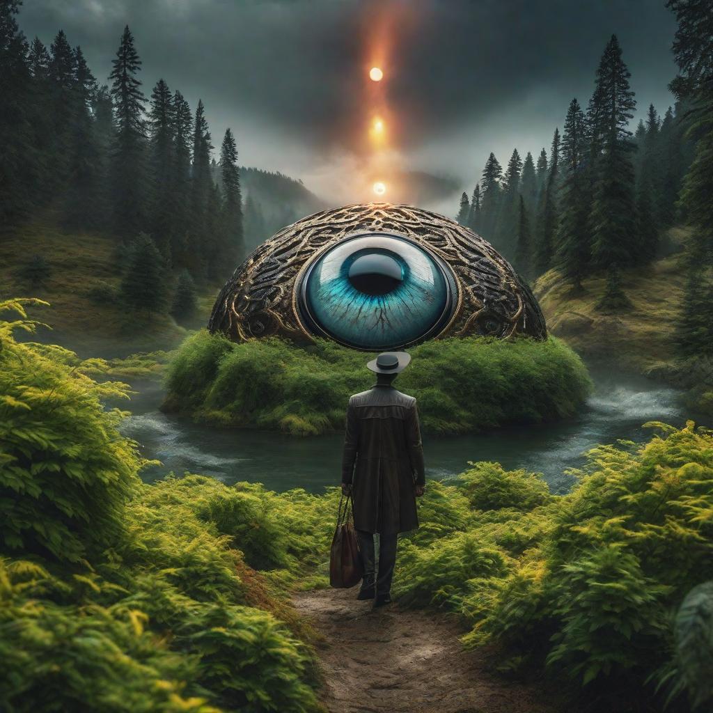  ultimate eyeball giant eyeball creature vision unify matrix spectrum vivid flow euphoric in nature hyperrealistic, full body, detailed clothing, highly detailed, cinematic lighting, stunningly beautiful, intricate, sharp focus, f/1. 8, 85mm, (centered image composition), (professionally color graded), ((bright soft diffused light)), volumetric fog, trending on instagram, trending on tumblr, HDR 4K, 8K