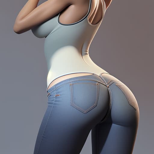  crie uma mulher com calcinha transparente mostrando a bunda