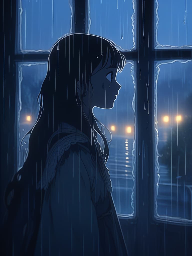  Shadow puppet,(((Rainy World))),[[princess]],Standing by the window,looking out the window,rain outside the window,(((tears))),fairy tale, masterpiece, best quality,8k,ultra detailed,high resolution,an extremely delicate and beautiful,hyper detail