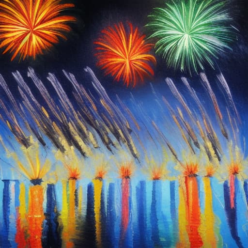  painting of fireworks