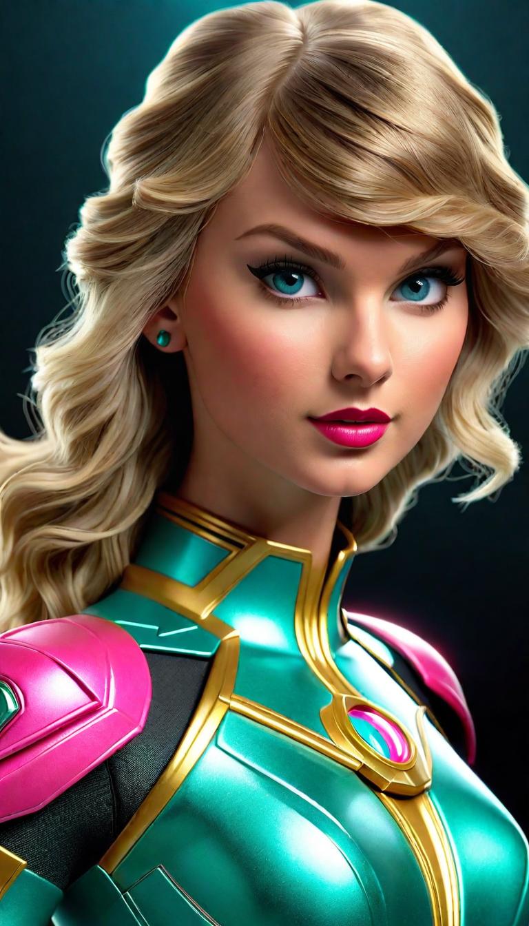  Professional 3D model of Taylor Swift as a Aqua Power Ranger . Rendered with Octane, the model is highly detailed,dramatic lighting. hyperrealistic, full body, detailed clothing, highly detailed, cinematic lighting, stunningly beautiful, intricate, sharp focus, f/1. 8, 85mm, (centered image composition), (professionally color graded), ((bright soft diffused light)), volumetric fog, trending on instagram, trending on tumblr, HDR 4K, 8K