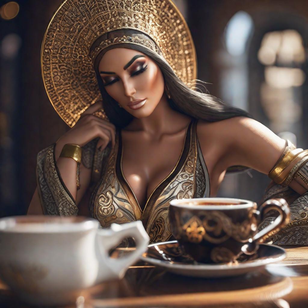  Dos ángeles peleándose por una taza de café hyperrealistic, full body, detailed clothing, highly detailed, cinematic lighting, stunningly beautiful, intricate, sharp focus, f/1. 8, 85mm, (centered image composition), (professionally color graded), ((bright soft diffused light)), volumetric fog, trending on instagram, trending on tumblr, HDR 4K, 8K