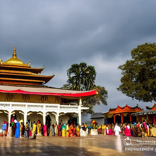  kamakhya temple, Puja, hyperrealistic, full body, detailed clothing, highly detailed, cinematic lighting, stunningly beautiful, intricate, sharp focus, f/1. 8, 85mm, (centered image composition), (professionally color graded), ((bright soft diffused light)), volumetric fog, trending on instagram, trending on tumblr, HDR 4K, 8K