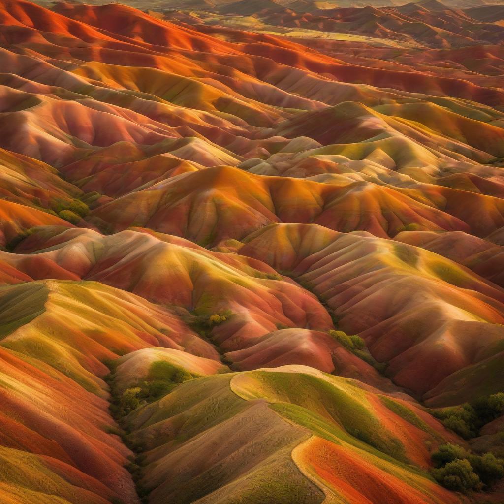  (by Edmondo Senatore:1.1) , sculpture art, landscape of a Baroque Colorful Painted Hills from inside of The Italian Countryside, at Twilight, F/14, Monochromatic Amber filter, trending on CGSociety, illustrious, fabulous colors, sunny, grand illumination, professional creative, ambient light hyperrealistic, full body, detailed clothing, highly detailed, cinematic lighting, stunningly beautiful, intricate, sharp focus, f/1. 8, 85mm, (centered image composition), (professionally color graded), ((bright soft diffused light)), volumetric fog, trending on instagram, trending on tumblr, HDR 4K, 8K