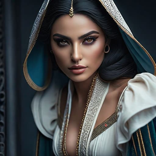  Haifa Wahbi hyperrealistic, full body, detailed clothing, highly detailed, cinematic lighting, stunningly beautiful, intricate, sharp focus, f/1. 8, 85mm, (centered image composition), (professionally color graded), ((bright soft diffused light)), volumetric fog, trending on instagram, trending on tumblr, HDR 4K, 8K