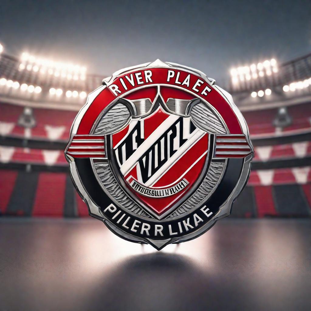  Escudo de River Plate hyperrealistic, full body, detailed clothing, highly detailed, cinematic lighting, stunningly beautiful, intricate, sharp focus, f/1. 8, 85mm, (centered image composition), (professionally color graded), ((bright soft diffused light)), volumetric fog, trending on instagram, trending on tumblr, HDR 4K, 8K