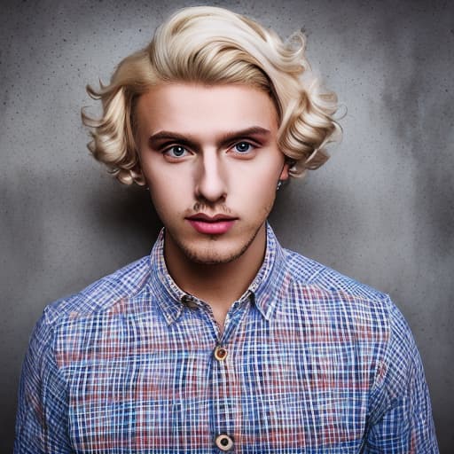 portrait+ style russian homosexual queer youtuber blonde very cute dude face