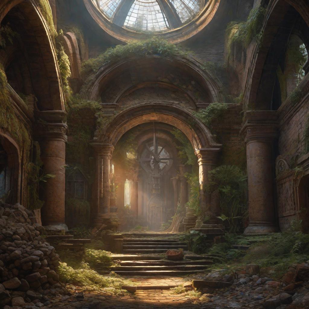  HIGH CLOSE UP. ABANDONED DUNGEON WITHOUT WINDOWS, A ONE HUGE CLOCK DIAL ON THE ENTIRE WALL. EVERYWHERE, DESTRUCTION, DESTRUCTION, DECOMPOSITION. GARBAGE AND STONES ON THE ROOTED FLOOR., realistic, portrait, art by donato giancola and greg rutkowski, realistic face, digital art, trending on artstation hyperrealistic, full body, detailed clothing, highly detailed, cinematic lighting, stunningly beautiful, intricate, sharp focus, f/1. 8, 85mm, (centered image composition), (professionally color graded), ((bright soft diffused light)), volumetric fog, trending on instagram, trending on tumblr, HDR 4K, 8K