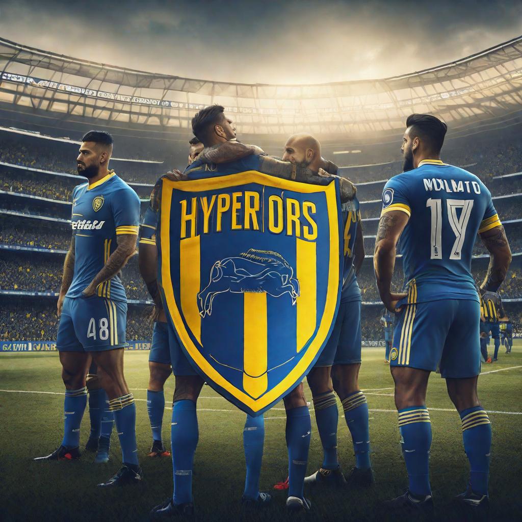  Imagen del escudo de boca juniors hyperrealistic, full body, detailed clothing, highly detailed, cinematic lighting, stunningly beautiful, intricate, sharp focus, f/1. 8, 85mm, (centered image composition), (professionally color graded), ((bright soft diffused light)), volumetric fog, trending on instagram, trending on tumblr, HDR 4K, 8K