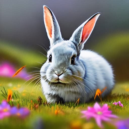  bunny hyperrealistic, full body, detailed clothing, highly detailed, cinematic lighting, stunningly beautiful, intricate, sharp focus, f/1. 8, 85mm, (centered image composition), (professionally color graded), ((bright soft diffused light)), volumetric fog, trending on instagram, trending on tumblr, HDR 4K, 8K