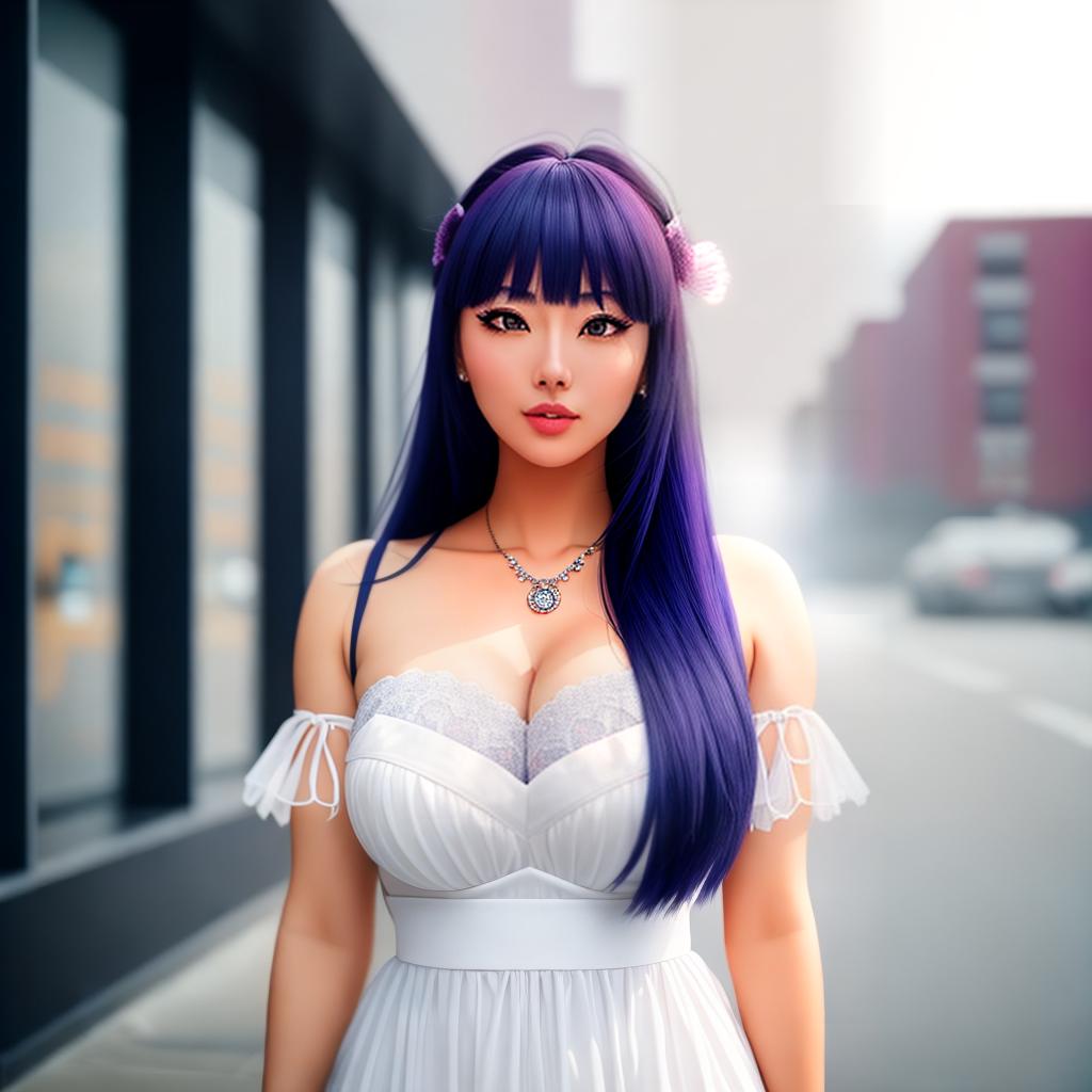 Anime girl look like hinata mith sweet and like real girl hyperrealistic, full body, detailed clothing, highly detailed, cinematic lighting, stunningly beautiful, intricate, sharp focus, f/1. 8, 85mm, (centered image composition), (professionally color graded), ((bright soft diffused light)), volumetric fog, trending on instagram, trending on tumblr, HDR 4K, 8K