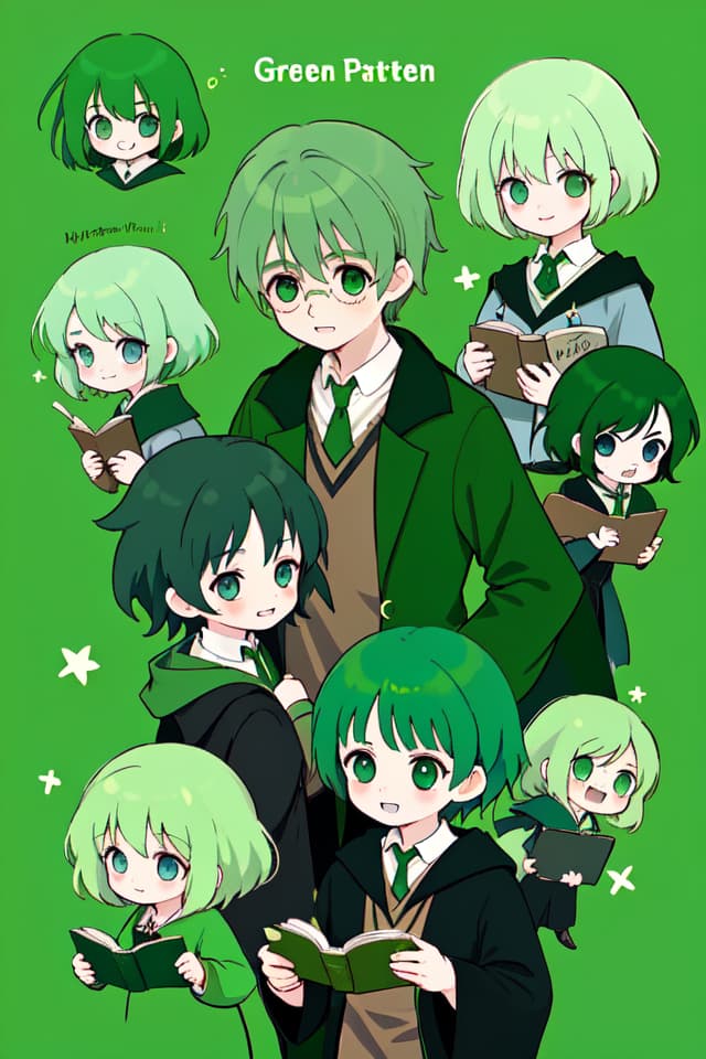  Green hair character Harry Potter