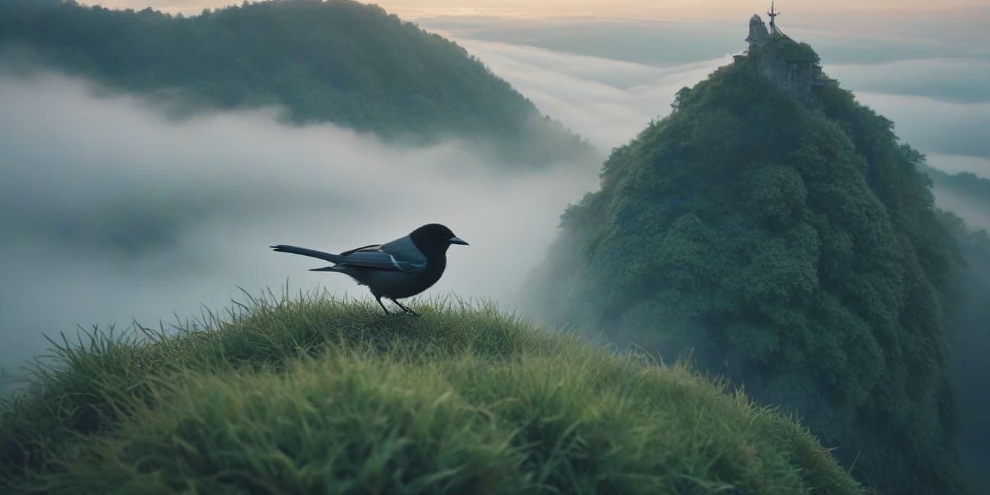  A bird's eye view. A man is a long haired . hyperrealistic, full body, detailed clothing, highly detailed, cinematic lighting, stunningly beautiful, intricate, sharp focus, f/1. 8, 85mm, (centered image composition), (professionally color graded), ((bright soft diffused light)), volumetric fog, trending on instagram, trending on tumblr, HDR 4K, 8K