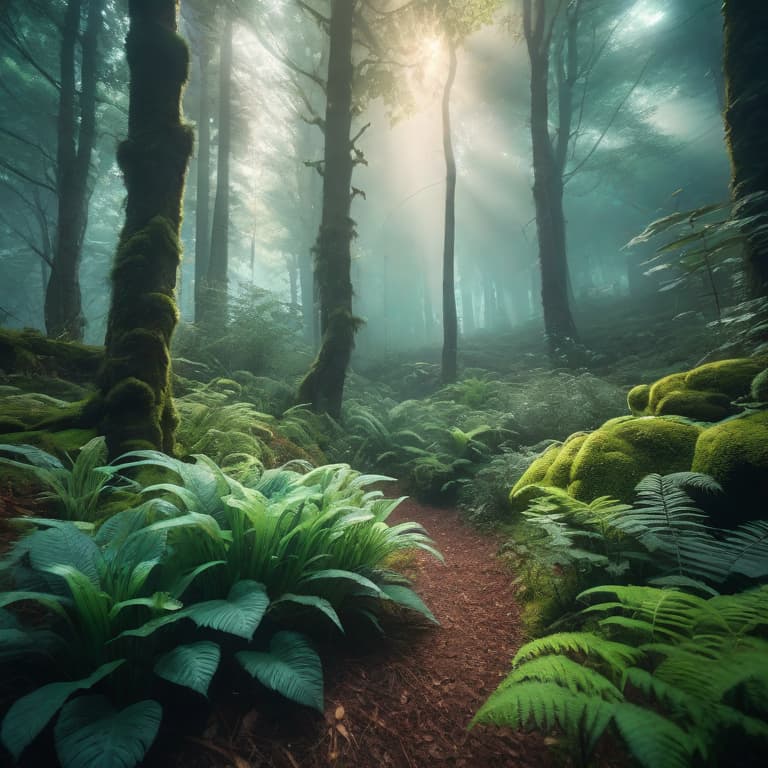  Magical forest with glowing plants and creatures hyperrealistic, full body, detailed clothing, highly detailed, cinematic lighting, stunningly beautiful, intricate, sharp focus, f/1. 8, 85mm, (centered image composition), (professionally color graded), ((bright soft diffused light)), volumetric fog, trending on instagram, trending on tumblr, HDR 4K, 8K
