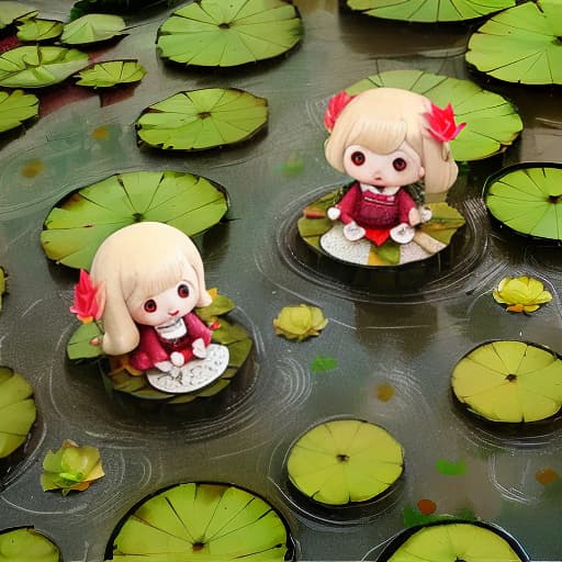  Lotus dolls growing in muddy sludge