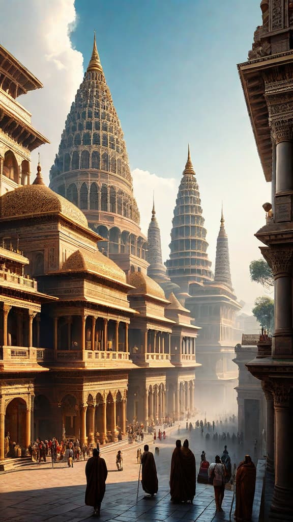  (An image of a grand, majestic city with towering, ornate buildings and structures that seem to defy gravity, set against a backdrop of a clear, hazy sky. The architecture features intricate designs and utilizes advanced technology, suggesting an ancient, advanced civilization. The city appears to be bustling with activity, with people going about their daily lives, hinting at the Tartarians' mastery of free energy and their technological prowess.) hyperrealistic, full body, detailed clothing, highly detailed, cinematic lighting, stunningly beautiful, intricate, sharp focus, f/1. 8, 85mm, (centered image composition), (professionally color graded), ((bright soft diffused light)), volumetric fog, trending on instagram, trending on tumblr, HDR 4K, 8K