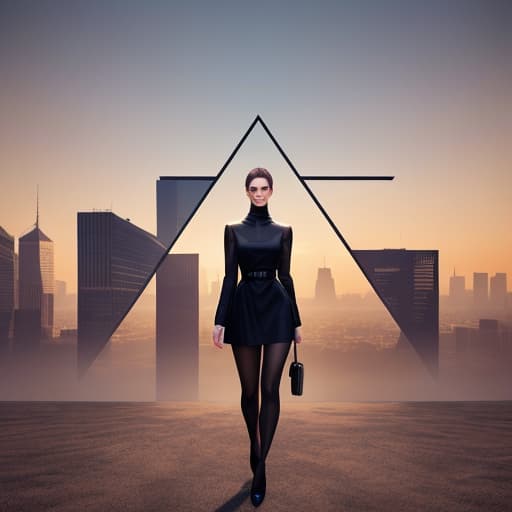  Logo of an upselling, cross-selling and bundling app for ecommerce with a triangle shape hyperrealistic, full body, detailed clothing, highly detailed, cinematic lighting, stunningly beautiful, intricate, sharp focus, f/1. 8, 85mm, (centered image composition), (professionally color graded), ((bright soft diffused light)), volumetric fog, trending on instagram, trending on tumblr, HDR 4K, 8K