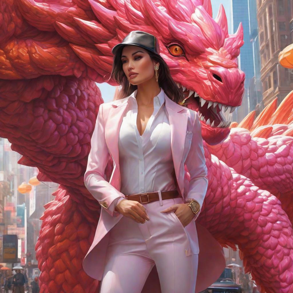  genera un hermoso y tierno kaiju de"hervivoro"de color rosa con naranja y con alas de color blancas llamado"Miyasu", artgerm, jeremy, lipkin, michael, garmash detailed digital art, radiant, light, detailed, intricate, environment hyperrealistic, full body, detailed clothing, highly detailed, cinematic lighting, stunningly beautiful, intricate, sharp focus, f/1. 8, 85mm, (centered image composition), (professionally color graded), ((bright soft diffused light)), volumetric fog, trending on instagram, trending on tumblr, HDR 4K, 8K