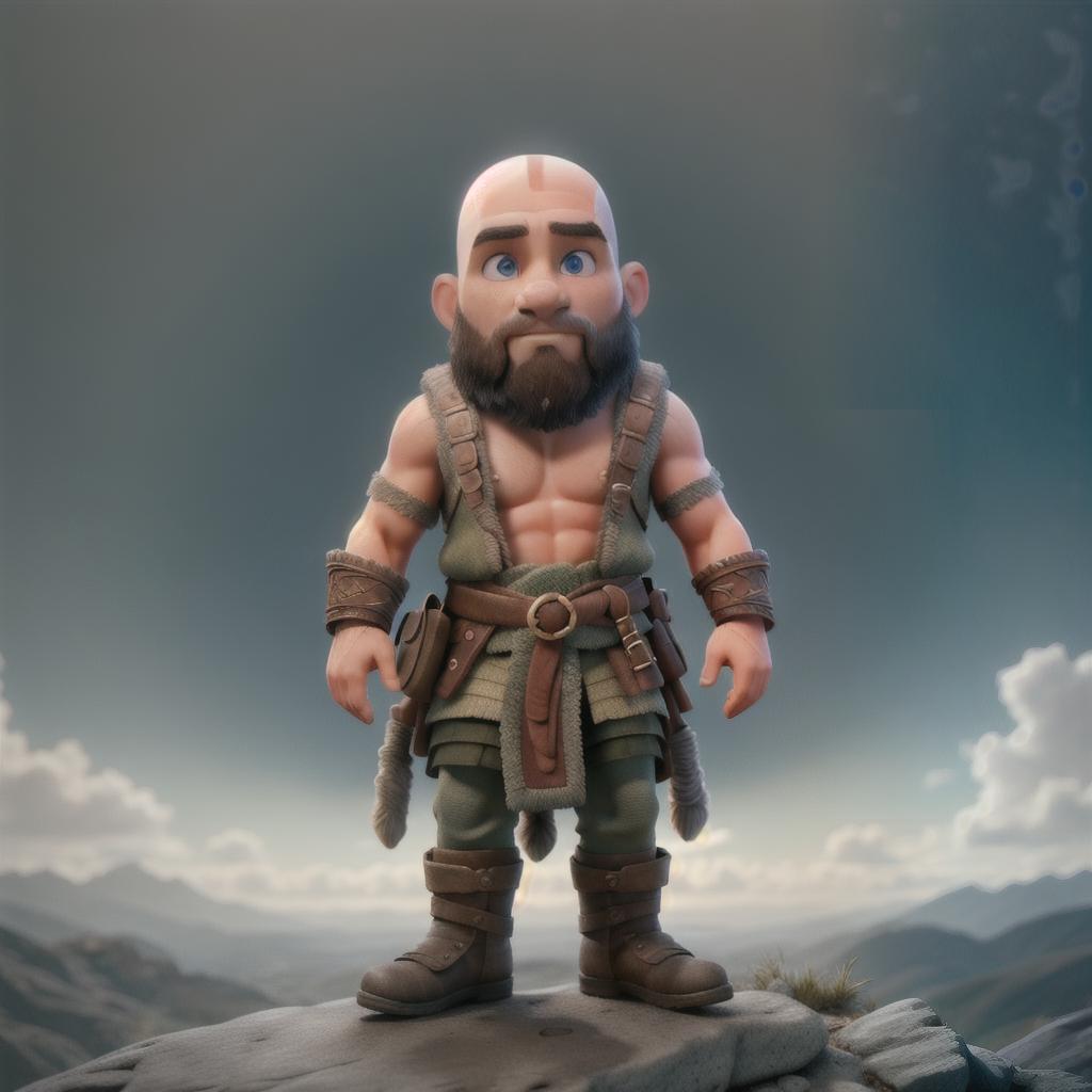  God of war hyperrealistic, full body, detailed clothing, highly detailed, cinematic lighting, stunningly beautiful, intricate, sharp focus, f/1. 8, 85mm, (centered image composition), (professionally color graded), ((bright soft diffused light)), volumetric fog, trending on instagram, trending on tumblr, HDR 4K, 8K