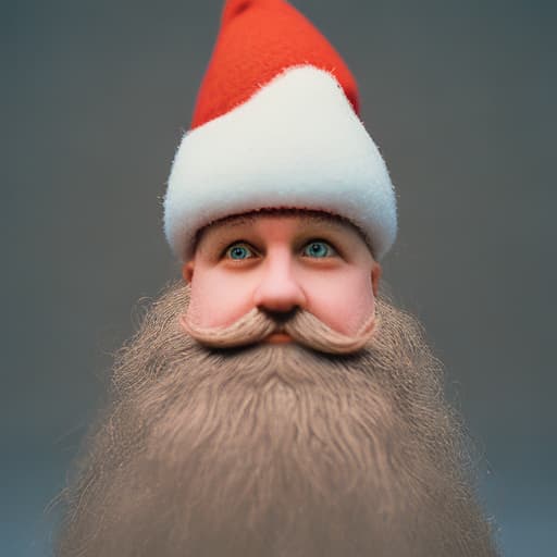 analog style Bald gnome with big white beard